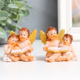 Сувенир полистоун ′Два ангела с книгой′ МИКС 3х4,5х4,7 см в Донецке