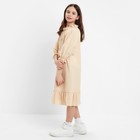 Платье для девочки MINAKU цвет светло-бежевый, рост 140 см - фото 802882948