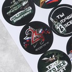 Наклейки на подарки «Защитник», 9 × 16 см (5 шт) - фото 802883946