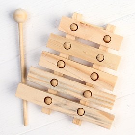 Игрушка музыкальная ксилофон 5 тонов 1 палочка 14х13,2 см. в Донецке
