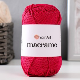 Пряжа "Macrame Макраме" 100% полиэстер 130м/90гр (143 вишня) 9464971