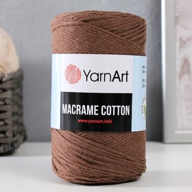 Пряжа "Macrame Cotton" 20% полиэстер, 80% хлопок 225м/250гр (769 шоколад) 9464982