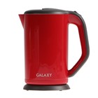 Чайник электрический Galaxy GL 0318, пластик, колба металл, 1.7 л, 2000 Вт, красно-чёрный - фото 6188716