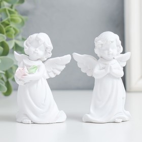 Сувенир полистоун ′Малышка-ангелок′ белоснежный МИКС 4,5х3,5х8 см в Донецке
