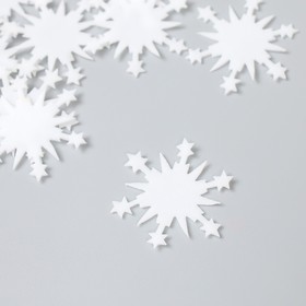 Заготовка из фоамирана "Снежинка", 3х3 см, белый, набор 10шт