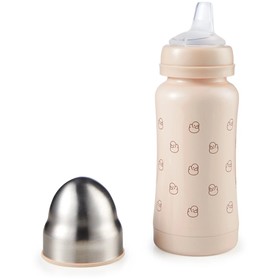 Термобутылочка Happy Baby, с силиконовой соской и соской-поильником, 200 мл, песочная