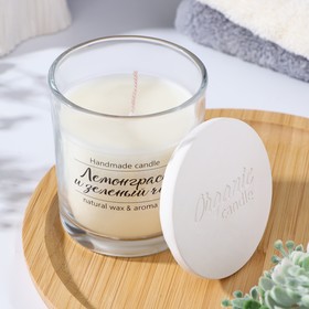 A candle in a glass flavored 