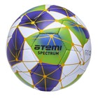 Мяч футбольный Atemi SPECTRUM, микрофибра, бел/син/зел, размер 5, р/ш, окруж 68-70 - фото 8189438