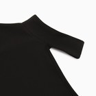 Лонгслив женский на одно плечо MINAKU: Basic line цвет чёрный, размер 40 - фото 51902