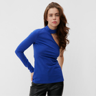 Лонгслив женский на одно плечо MINAKU: Basic line цвет синий, размер 44 - фото 51784