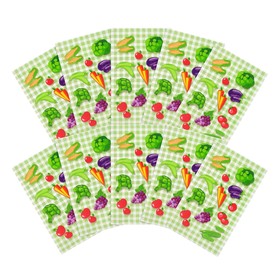 Набор кухонных полотенец «Овощи», размер 30x50 см, 10 шт