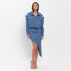Юбка женская асимметричная MIST: Denim р.46, синий - фото 802932316