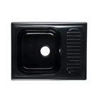 Мойка кухонная из камня AGATA AG5C1, 640х490х180 мм, глянцевая, черный - фото 6236244