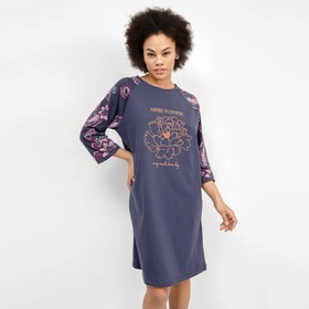 Ночная сорочка женская, цвет тёмно-синий, размер 52
