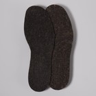 Стельки для обуви, универсальные, полушерстяной войлок, толщина 5 мм, 36-43 р-р, пара, цвет чёрный - фото 6243968