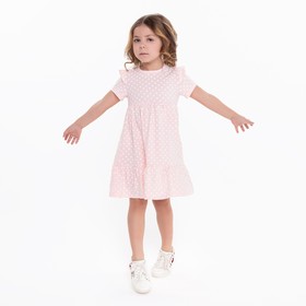 Платье для девочки, цвет пудра, рост 104-110 см