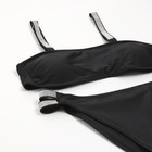 Купальник женский раздельный MINAKU со стразами цвет чёрный, размер 42 - фото 803031189