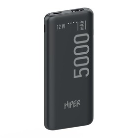 Внешний аккумулятор Hiper PSL5000, 5000 мАч, 2.1 A, 1 USB, черный 9502640