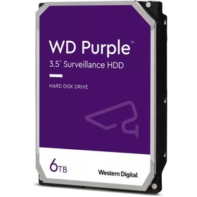 Жёсткий диск WD WD63PURZ Video Streaming Purple, 6 Тб, SATA-III, 3.5"