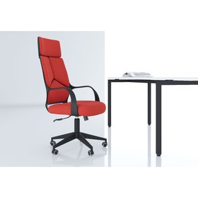 Кресло офисное "Chairman" 525 ткань, красное