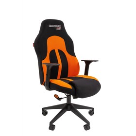 Кресло игровое "Chairman game" 11 ткань, черно-оранжевое