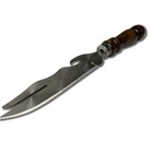 Нож шампурный Grillux, нержавеющая сталь, с деревянной ручкой - фото 8268334