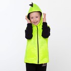 Жилетка с капюшоном детская, цвет салатовый, рост 116-122 см - фото 803098148