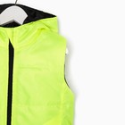 Жилетка с капюшоном детская, цвет салатовый, рост 116-122 см - фото 803098151