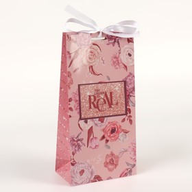Картонный пакет «Real Love», с лентой, 25 х 13 х 7 см