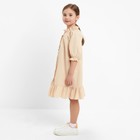 Платье для девочки MINAKU цвет светло-бежевый, рост 128 см - фото 802997252