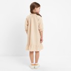 Платье для девочки MINAKU цвет светло-бежевый, рост 128 см - фото 802997253