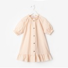 Платье для девочки MINAKU цвет светло-бежевый, рост 128 см - фото 803034243