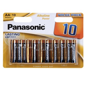 Батарейка алкалиновая Panasonic Alkaline Power, AA, R06-10BL, 1.5В, блистер, 10 шт. 9528115