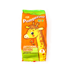 Влажные салфетки Pamperino Kids детские с ромашкой и витамином Е mix, 8 шт
