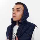 Жилет утепленный мужской, цвет тёмно-синий, размер 52 - фото 803099959