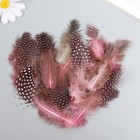 Набор перьев для творчества 20 шт (6-8 см), розовый - фото 6477337