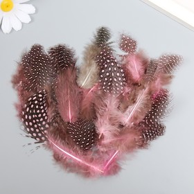 Набор перьев для творчества 20 шт (6-8 см), розовый