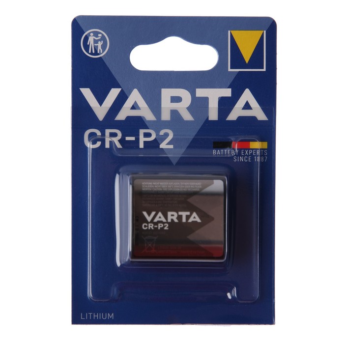 Батарейка литиевая Varta, CR-P2-1BL, 6В, блистер, 1 шт. - фото 130495489