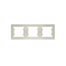 Рамка для розетки/выключателя UNIVersal 7948707 Бриллиант, горизонтальная, слоновья кость