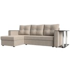 Угловой диван «Атланта лайт», левый угол, механизм еврокнижка, рогожка, цвет бежевый - фото 8094471