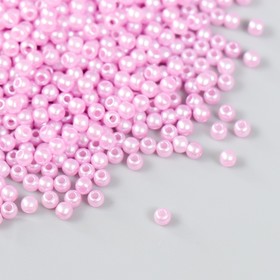 Набор бусин "Рукоделие" пластик, диаметр 3 мм, 25 гр, светло-розовый