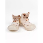 Ботиночки-носочки детские First Step Animals с дышащей подошвой, размер 21, цвет бежевый - фото 8224584