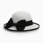 Шляпа женская, цвет белый, размер 58 - фото 7101278