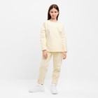Костюм детский (свитшот, брюки) MINAKU цвет молочный, рост 146 см - фото 803136835