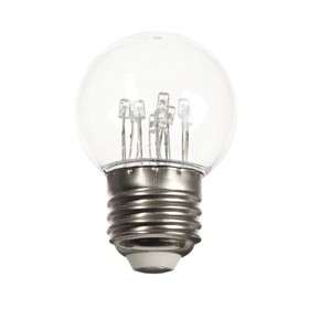 Лампа светодиодная, 6 LED, G45, Е27, 1 Вт, для белт-лайта, т-бел, наб. 10 шт
