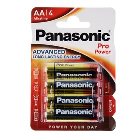 Батарейка алкалиновая Panasonic PRO Power, AA, LR06-4BL, 1.5В, блистер, 4 шт.