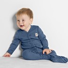 Комбинезон детский с закрытыми ножками Basic, рост 56 см, цвет синий - фото 8224671