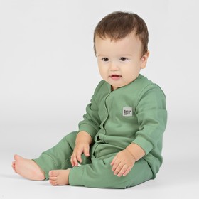 Комбинезон детский с открытыми ножками Basic, рост 56 см, цвет зелёный