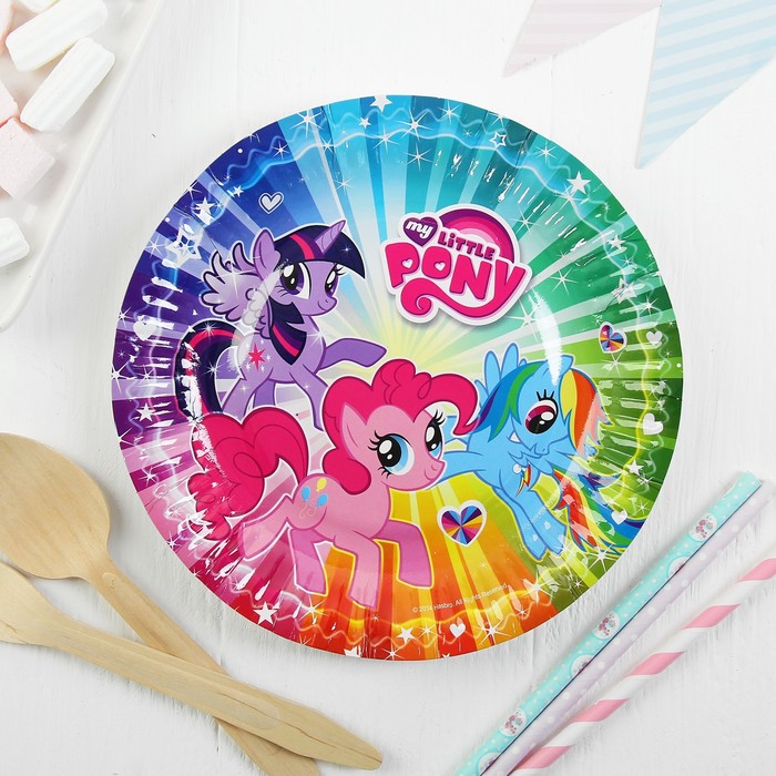 Набор тарелок &quot;My Little Pony&quot; 18 см, 6 штук