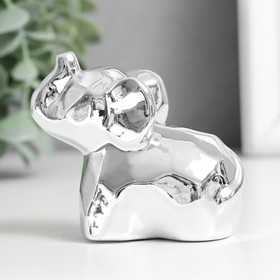 Сувенир керамика ′Слонёнок′ грани серебро 8,5х4,3х7 см в Донецке